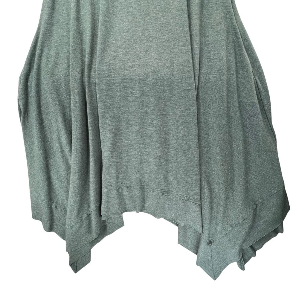 LoGo Lounge Lori Goldstein Dress Handkerchief Hem Teal Blue Lg Short Sleeve - Picture 10 of 16